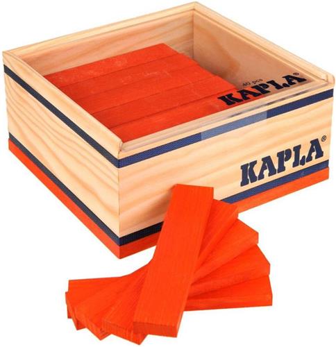 KAPLA - KAPLA Kleur - Constructiespeelgoed - Oranje - 40 Plankjes