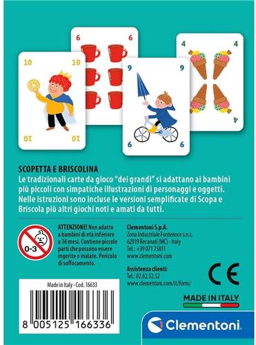 Carte Scopetta e briscolina - 40 carte Illustrate - Italiaanse uitvoering