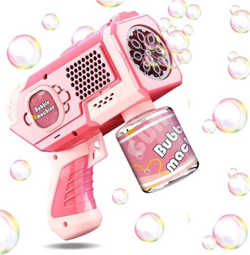 BOTC Bellenblaas pistool - Bellenblazer met vloeistof - Bubble gun - Inclusief 1*90ml Bellenblaas navulling - Voor kinderen - Speelgoed - Roze