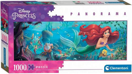 Clementoni - Puzzel 1000 Stukjes Panorama Disney The Little Mermaid, Puzzel Voor Volwassenen en Kinderen, 14-99 jaar, 39658