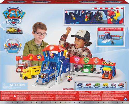 Paw Patrol Big Truck Pups Highway Rescue Hoofdkwartier + Licht En Geluid