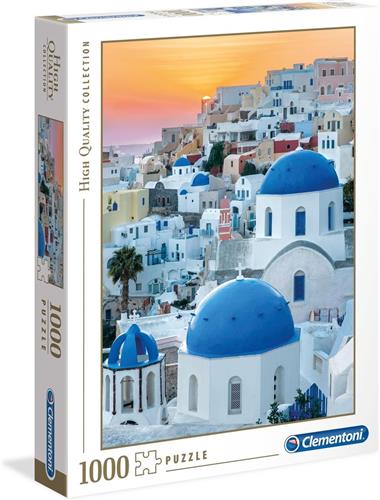 Clementoni Legpuzzel - High Quality Puzzel Collectie - Santorini - 1000 stukjes, puzzel volwassenen