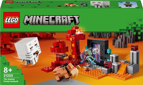 LEGO Minecraft Hinderlaag bij het Nether-portaal - 21255