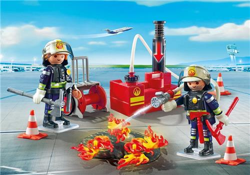 PLAYMOBIL Brandweermannen met blusmateriaal - 5397