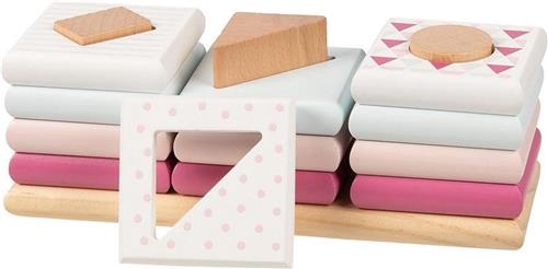 Sorteerspel: KLEUREN en VORMEN Lifestyle Berry 18x6x6cm, 12-delig, in doos, 2+