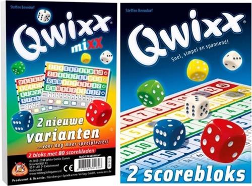 Scoreblokken - 2 stuks - Qwixx Mixx & 2 extra scoreblocks