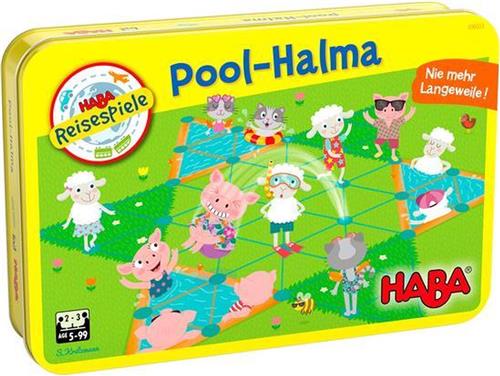 Haba Reisspel Zwembad Halma Junior Metaal (de)