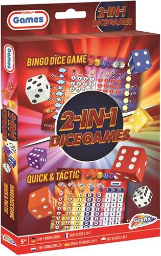 Grafix 2-in-1 Dobbelspel - Bingo Dice & Quick and Tactic