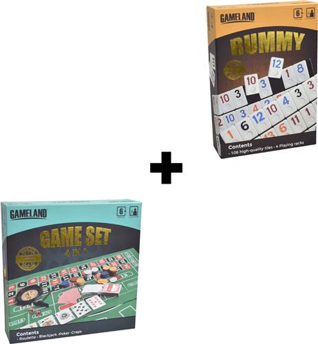 Combi Set Rummy / 4 in 1 Casino Set