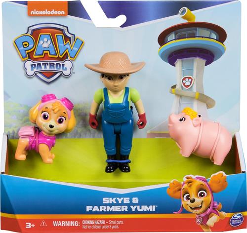 PAW Patrol - Skye & Boerin Yumi met varkensvriendje Speelfigurenset