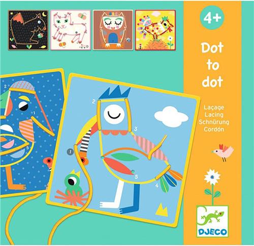 Djeco rijgkaarten Dot-to-Dot +4 jr