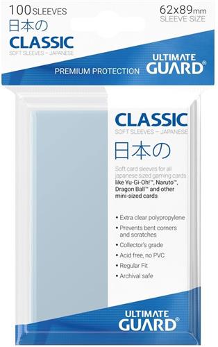 Classic Soft Sleeves Japanese Size Transparent (100)