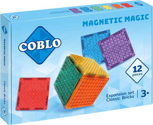 Coblo-Brick Stenen 12 stuks-Magnetisch speelgoed - Montessori speelgoed - Magnetische Bouwstenen - Magnetische tegels - STEM speelgoed - Cadeau kind - Speelgoed 3 jaar t/m 12 jaar - Magnetisch speelgoed bouwblokken