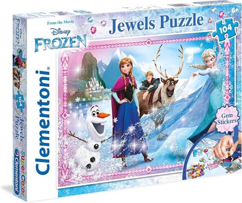 PUZZLE 104 JEWELS FROZEN - SQUARE BOX