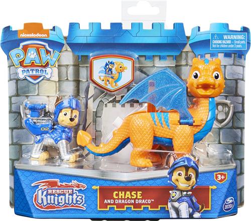 PAW Patrol Rescue Knights - Chase en Draak Draco - Actiefigurenset