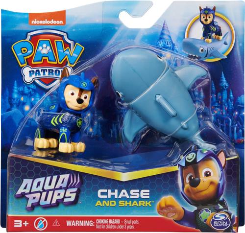 PAW Patrol Aqua Pups - Chase en Shark - Speelfigurenset