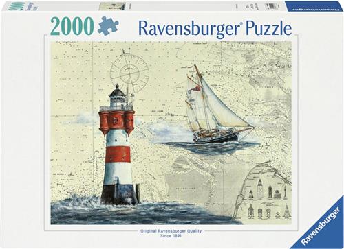 Ravensburger puzzel Romantische vuurtoren - Legpuzzel - 2000 stukjes