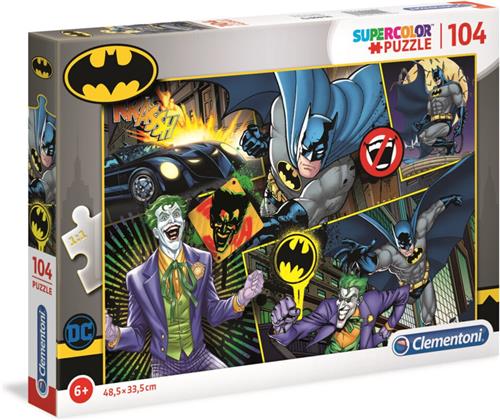 Clementoni - Puzzel 104 Stukjes Batman, Kinderpuzzels, 6-8 jaar, 25708