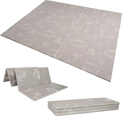 OPVOUWBARE Baby Speelmat - DUBBELZIJDIG Speelkleed incl. opbergtas - 180x200x1cm - Foam mat - Oceaan/Dino