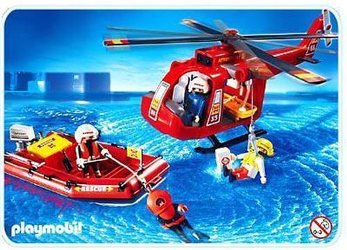 PLAYMOBIL Reddingshelikopter en boot - 4428