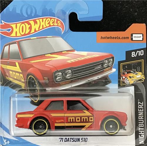 Hot Wheels Auto Datsun Bluebird Wagon Jongens 7 Cm Staal Rood/geel