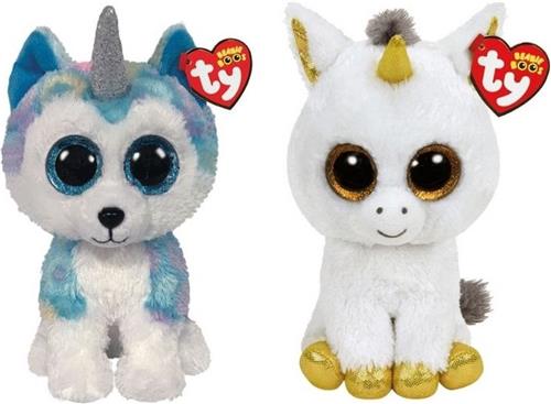 Ty - Knuffel - Beanie Buddy - Helena Husky & Pegasus Unicorn