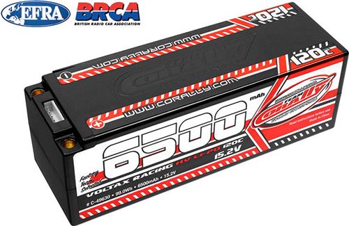 Team Corally - Voltax 120C LiPo HV Battery - 6500 mAh - 15.2V - Stick 4S - 5mm Bullit