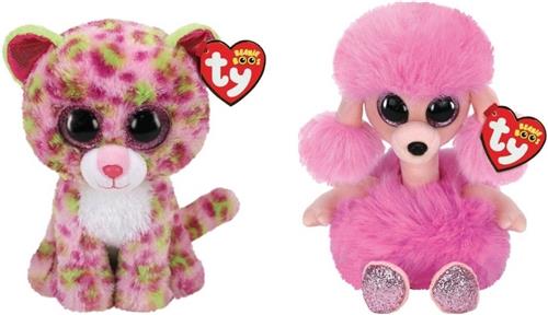 Ty - Knuffel - Beanie Boo's - Lainey Leopard & Camilla Poodle