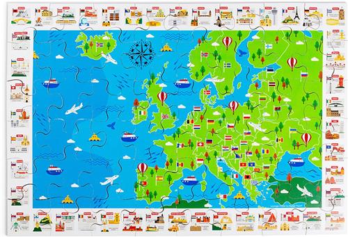 Bigjigs Europese oriëntatiepunten vloerpuzzel