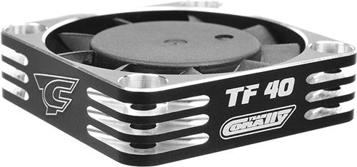 Team Corally - Ultra High Speed Cooling Fan TF-40 w/BEC connector - 40mm - Color Black - Silver