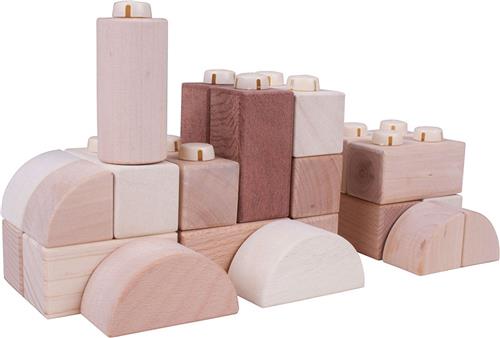 Bigjigs Click Blocks - Natural - 100pce