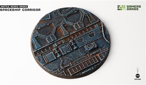 Spaceship Corridor Bases Pre-Painted (1x 100mm Round )