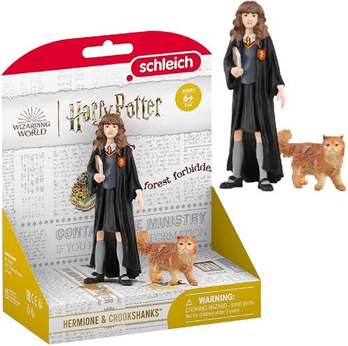 schleich WIZARDING WORLD - Hermelien Griffel en Knikkebeen - Hermione Granger & Crookshanks - Harry Potter - 42635