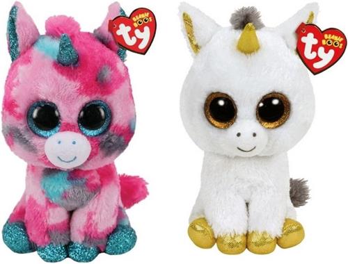 Ty - Knuffel - Beanie Buddy - Gumball Unicorn & Pegasus Unicorn