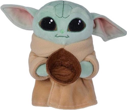 Baby Yoda Child met Bakje - Star Wars The Mandalorian Pluche Knuffel 17 cm {Disney Star-Wars Plush Toy | Grote Yoda, Chewbacca, Storm Trooper, Darth Vader, Luke Skywalker | Speelgoed knuffeldier knuffelpop knuffels voor kinderen jongens meisjes}