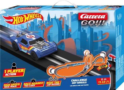 Carrera GO!!! Hot Wheels - Blauw Night Shifter vs. Rood HW50 Concept - Racebaan 6m Racebaan