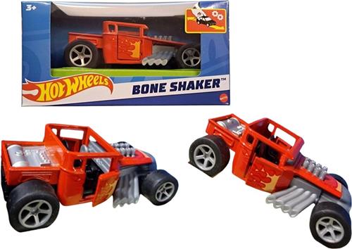 Hot Wheels Bone Shaker pull back voertuig - 8 cm - Kunststof voertuig - Schaal 1:43