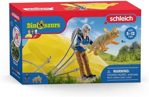 schleich DINOSAURUS - Dino parachute-reddingsbrigade - Kinderspeelgoed voor Jongens en Meisjes - 4 tot 12 jaar 41471