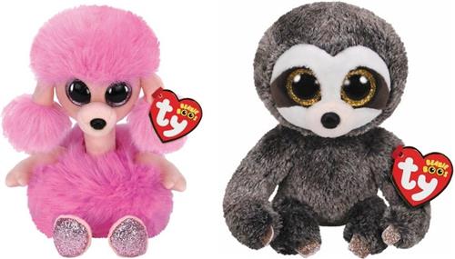 Ty - Knuffel - Beanie Boo's - Camilla Poodle & Dangler Sloth