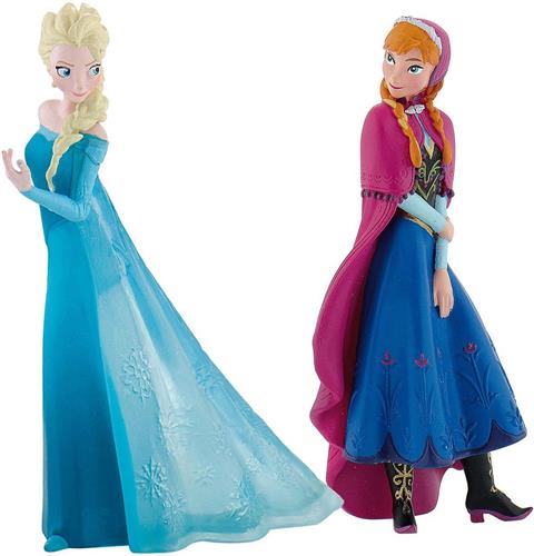 Prinsessen - Elsa en Anna - Disney Frozen - Speelfiguurtjes - Bullyland -10 cm