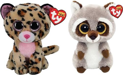 Ty - Knuffel - Beanie Boo's - Livvie Leopard & Racoon