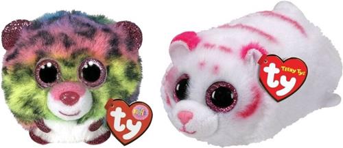 Ty - Knuffel - Teeny Puffies - Dotty Leopard & Tabor Tiger