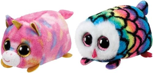 Ty - Knuffel - Teeny Ty's - Hootie Owl & Star Unicorn