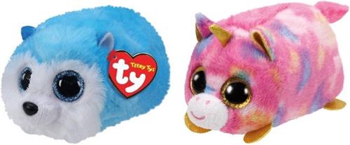 Ty - Knuffel - Teeny Ty's - Curly Pig & Star Unicorn