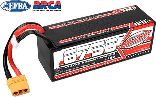 Team Corally - Voltax 120C LiPo Battery - 6750mAh - 14.8V - Stick 4S - Hard Wire - XT90