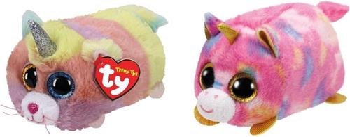 Ty - Knuffel - Teeny Ty's - Heather Cat & Star Unicorn