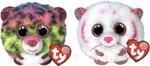 Ty - Knuffel - Teeny Puffies - Dotty Leopard & Tabor Tiger