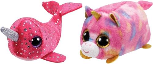 Ty - Knuffel - Teeny Ty's - Nelly Narwhal & Star Unicorn