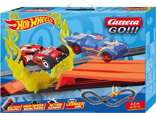 Carrera GO!!! Hot Wheels - Blauw vs. Rood - Racebaan 4,3m Racebaan