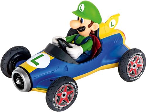 1:43 Carrera P&S Mario Kart - Mach8 car Luigi - Pull-Back Terugtrekauto